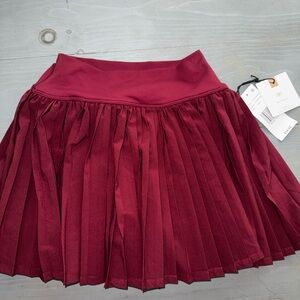 Chic Maroon Pleated Skirt for Kids